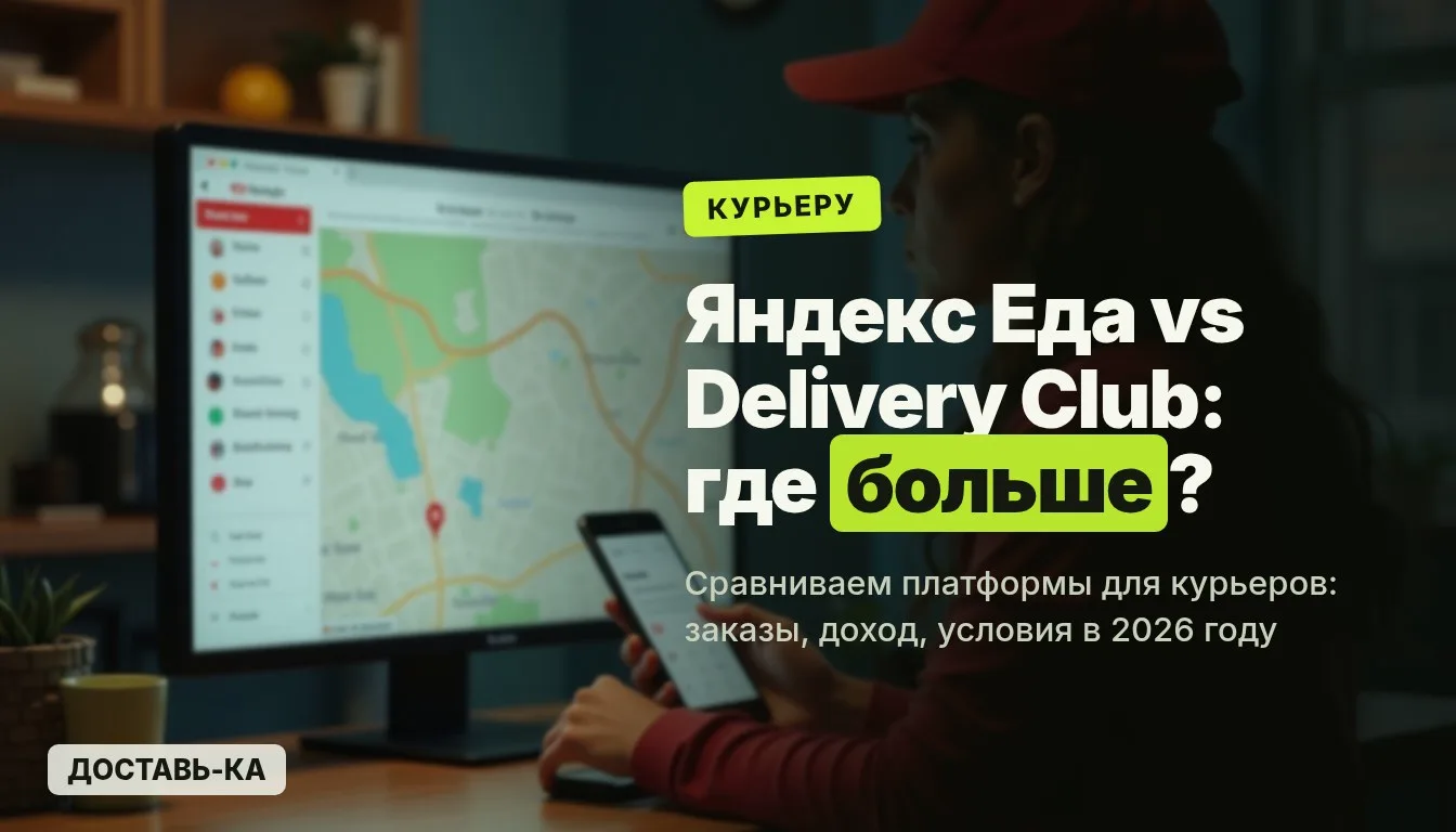 Яндекс Еда vs Delivery Club: где курьеру заказов больше в 2026 году?