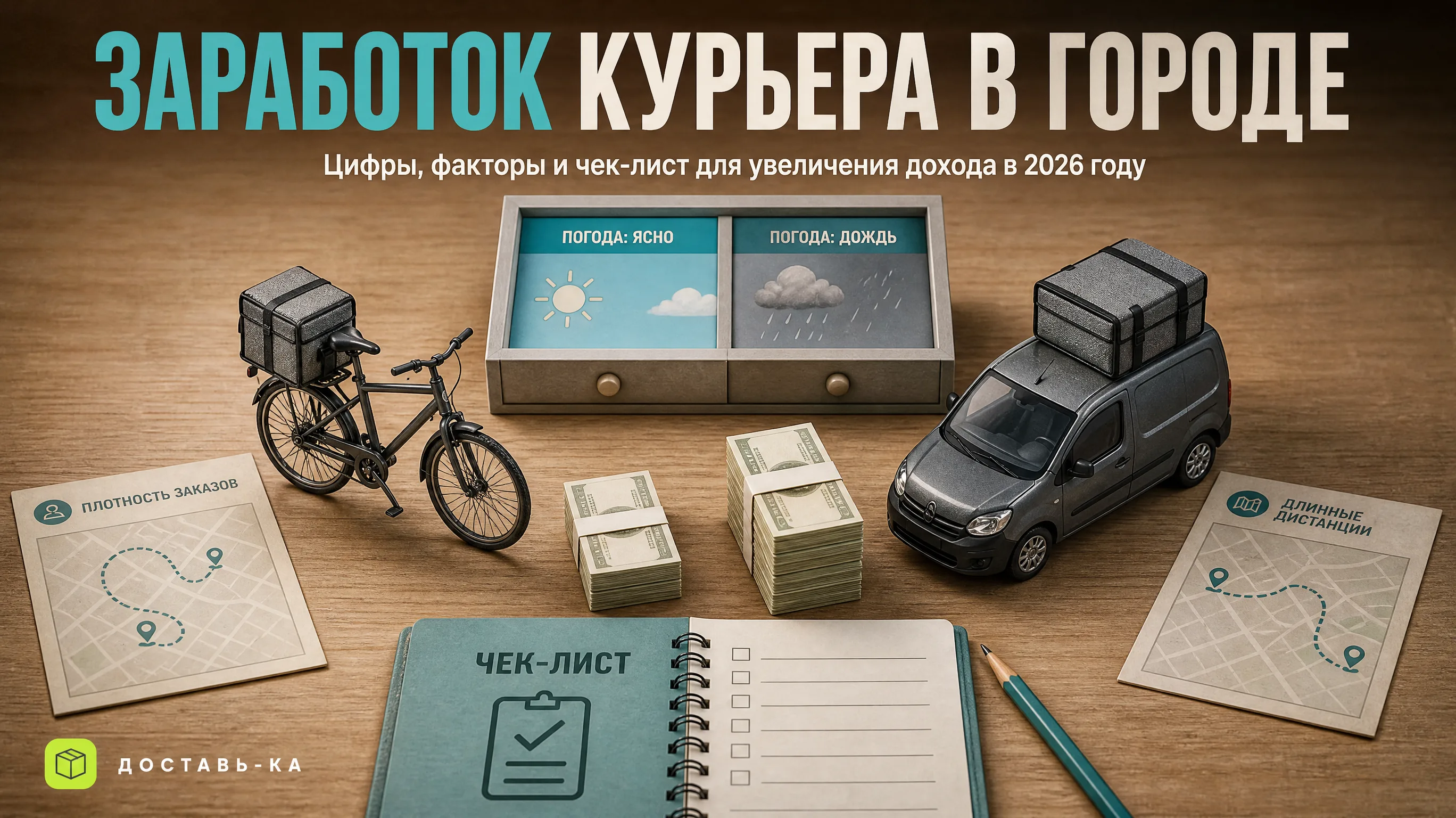 Заработок курьера в маленьком городе в 2026 году: реальные цифры и перспективы