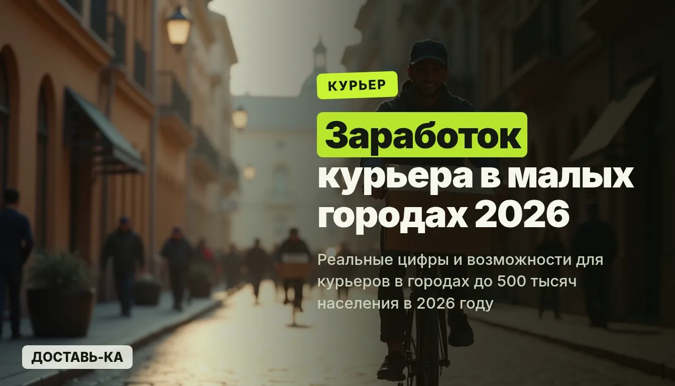 Заработок курьера в городах до 500 тысяч населения: реальные цифры 2026