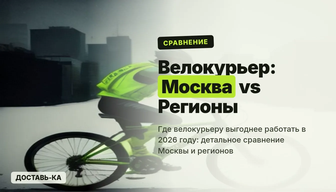 Велокурьер заработок: Москва против регионов — где крутить педали выгоднее в 2026 году?